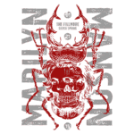 Cartaz do show de Marilyn Manson no Fillmore, Silver Spring, destacando uma arte sombria com uma cabeça de caveira e elementos de insetos, incluindo uma coroa. O design inclui as datas do evento e o nome do artista em destaque.
