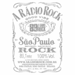 Logotipo da Rádio Rock 89.1 FM, destacando sua localização em São Paulo, com a frase "Good Vibe" e informações sobre a estação, incluindo o site oficial e o ano de fundação, 1985.